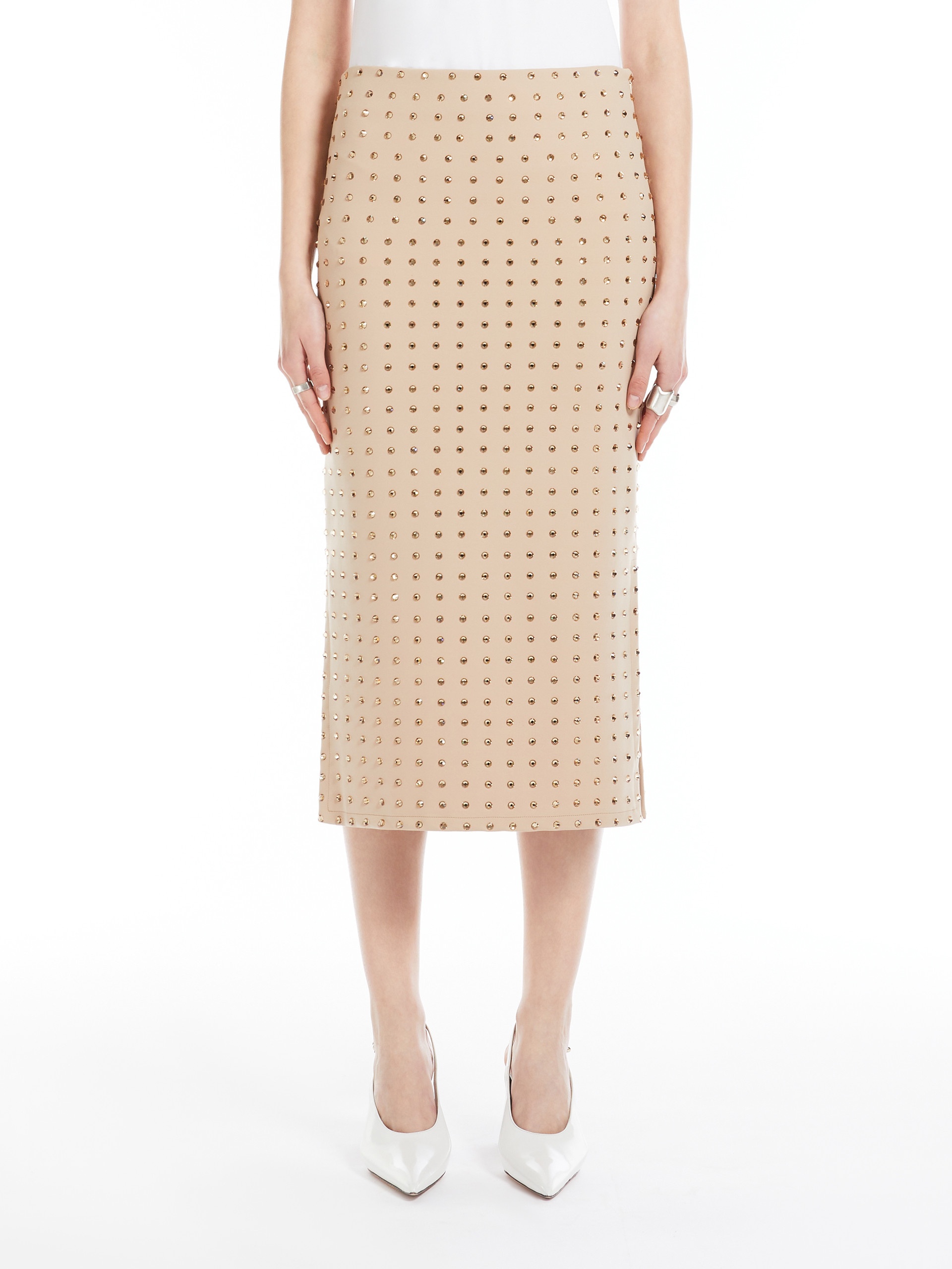 NOME Scuba jersey skirt with rhinestones - 3
