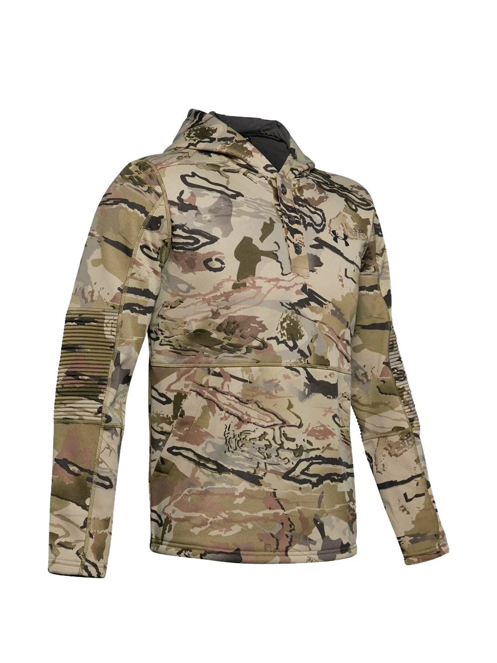 camouflage ribbed hoodie - 1
