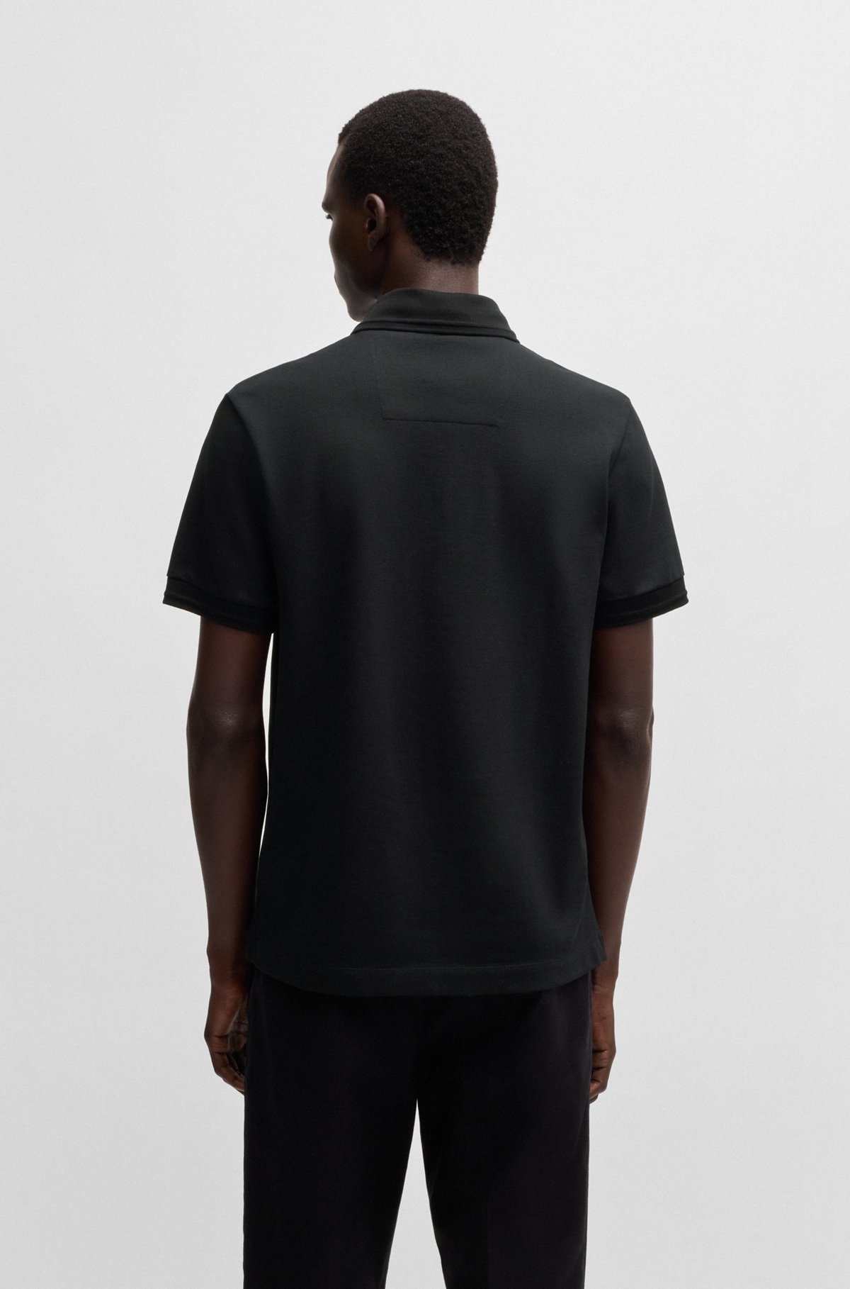 COTTON-PIQUÉ POLO SHIRT WITH DOUBLE B MONOGRAM - 5
