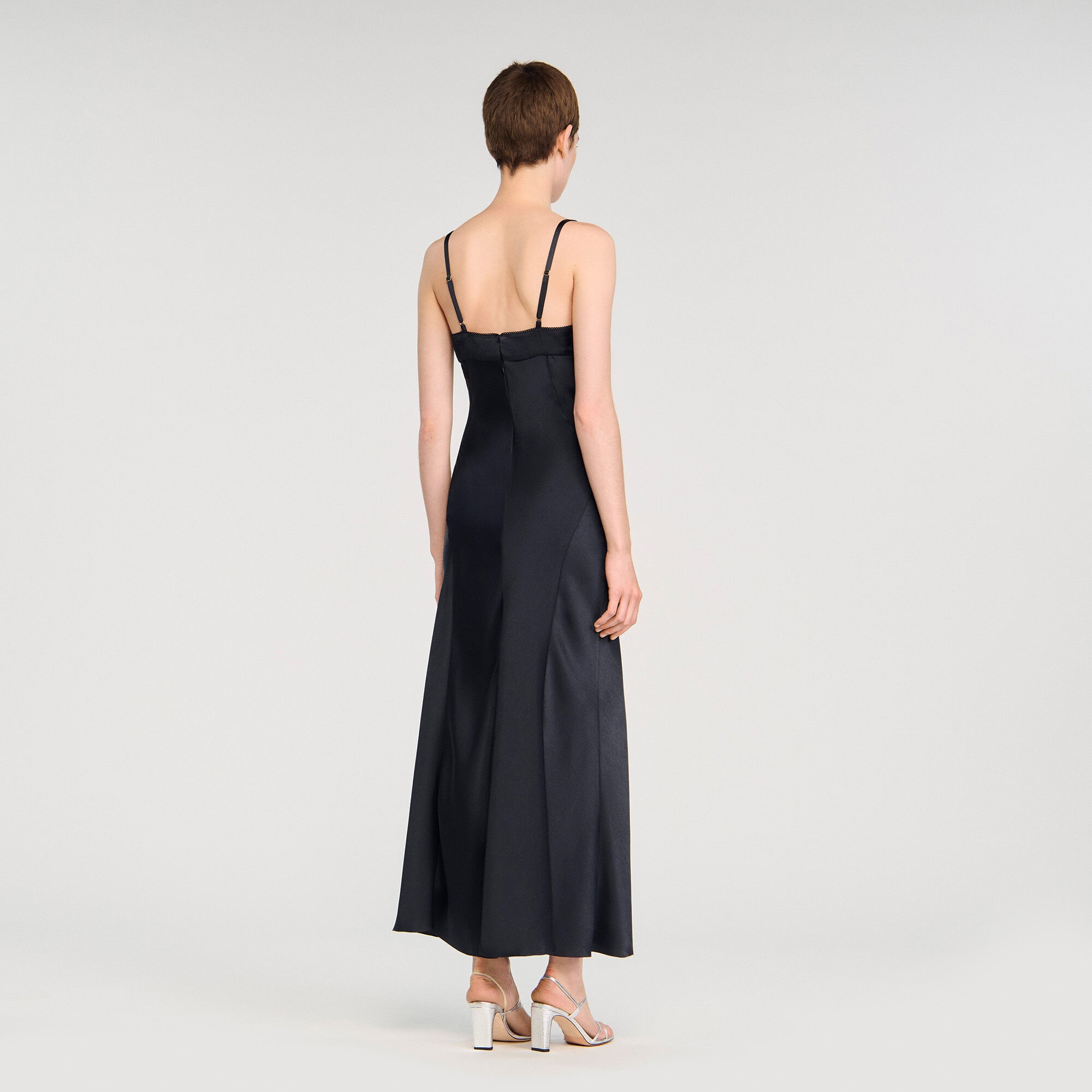 SATIN-EFFECT MAXI DRESS - 5