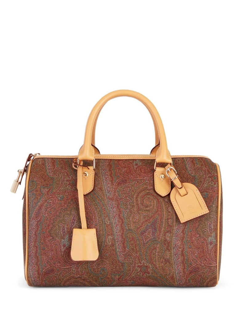 Paisley jacquard Boston bag 1
