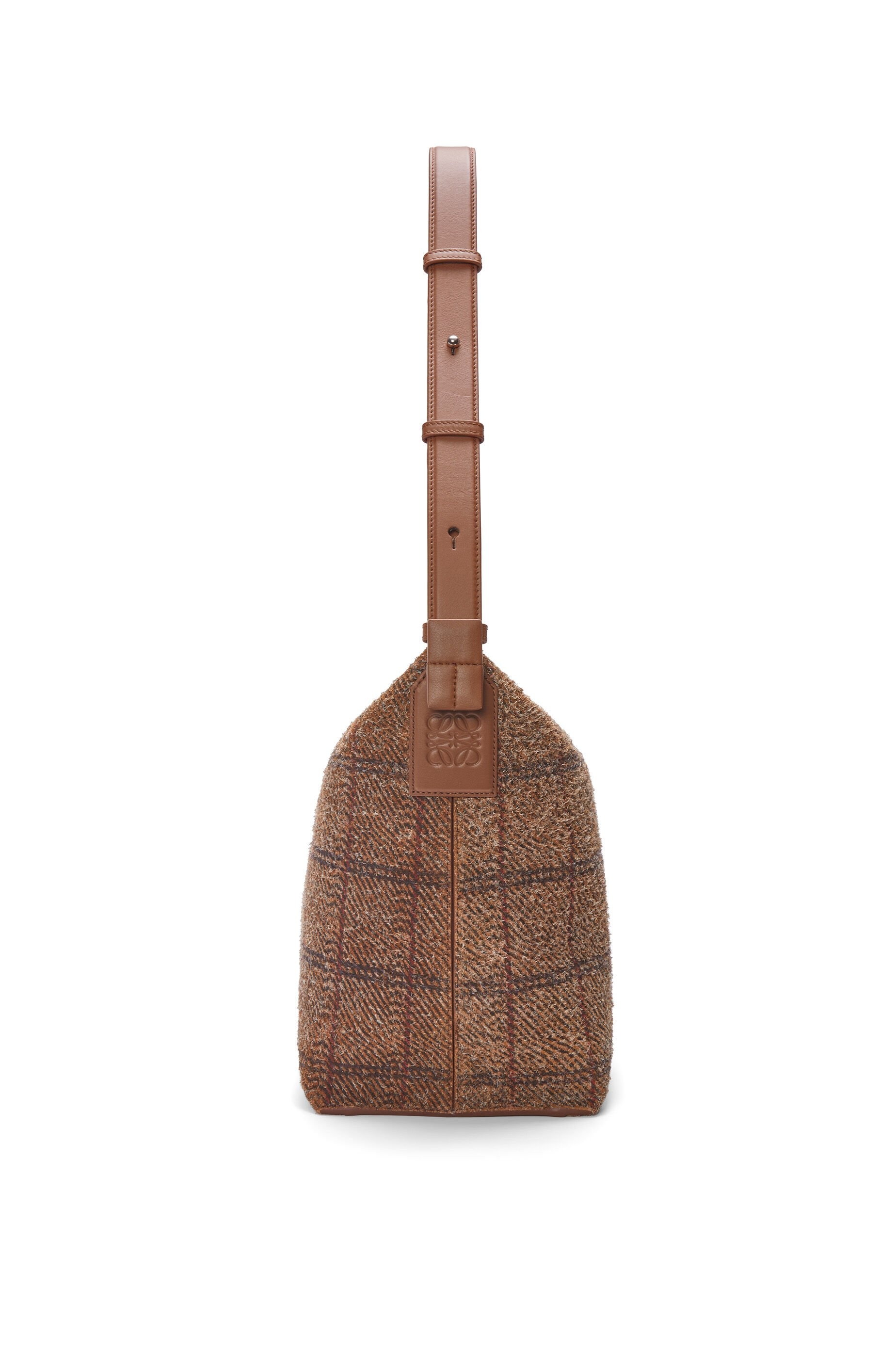 Cubi Crossbody bag in tartan brushed suede - 3
