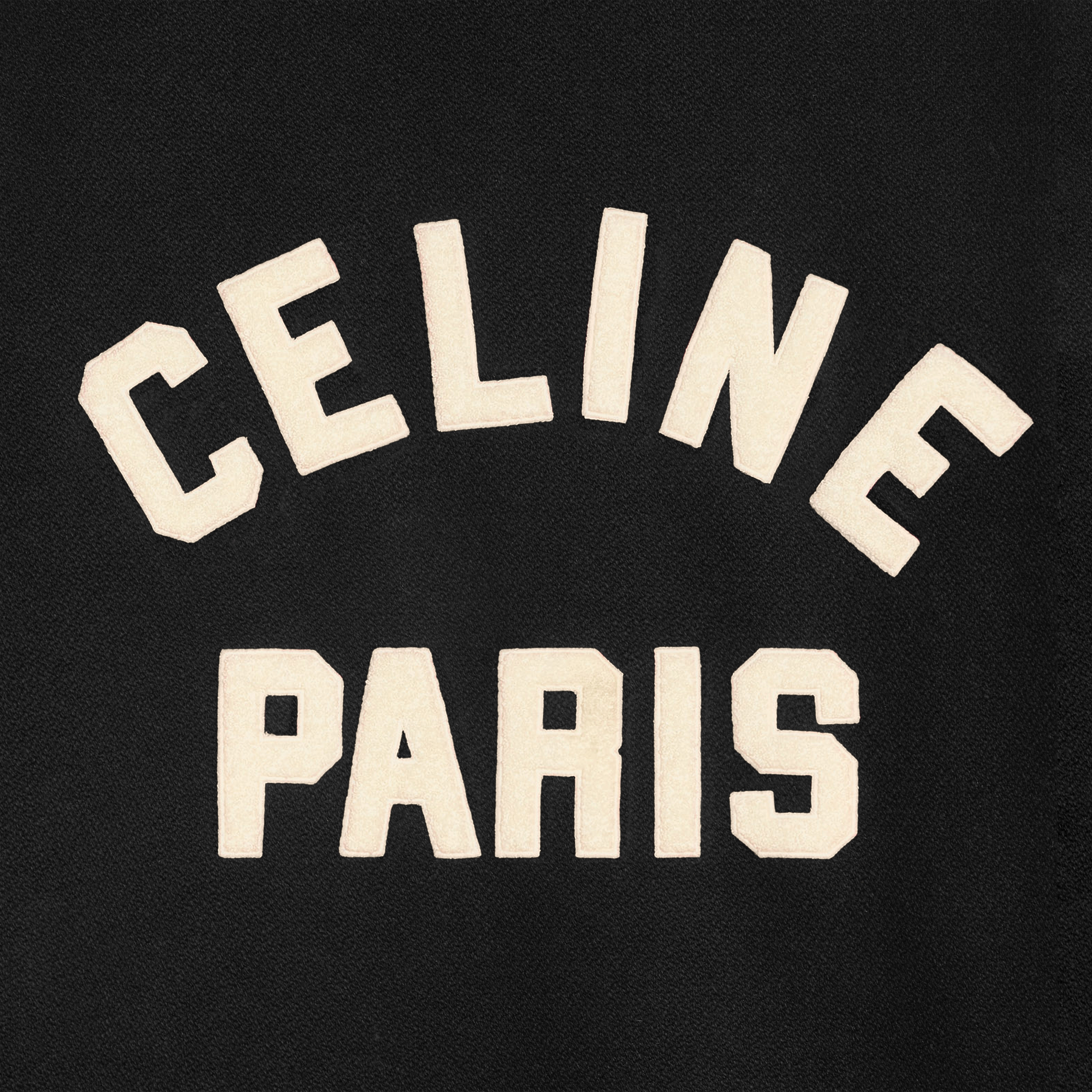 celine baseball teddy jacket in textured wool - 5