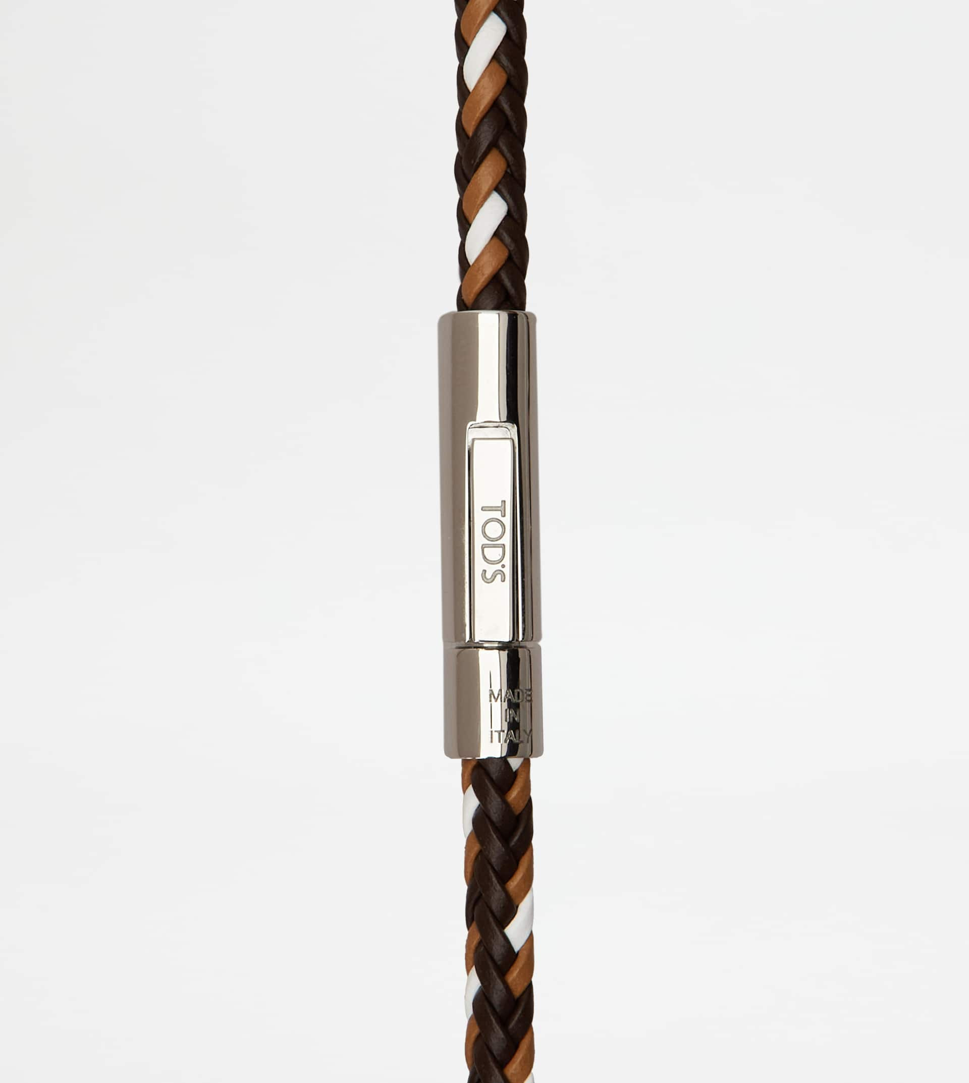 MYCOLORS BRACELET IN LEATHER - BROWN, WHITE - 2