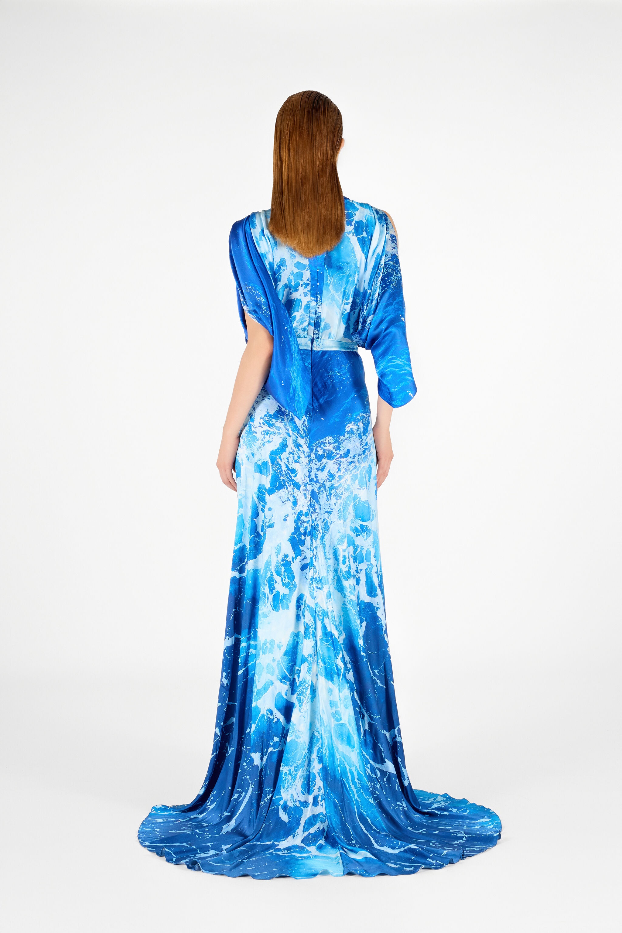 Stretto di Messina Print Long Dress - 4