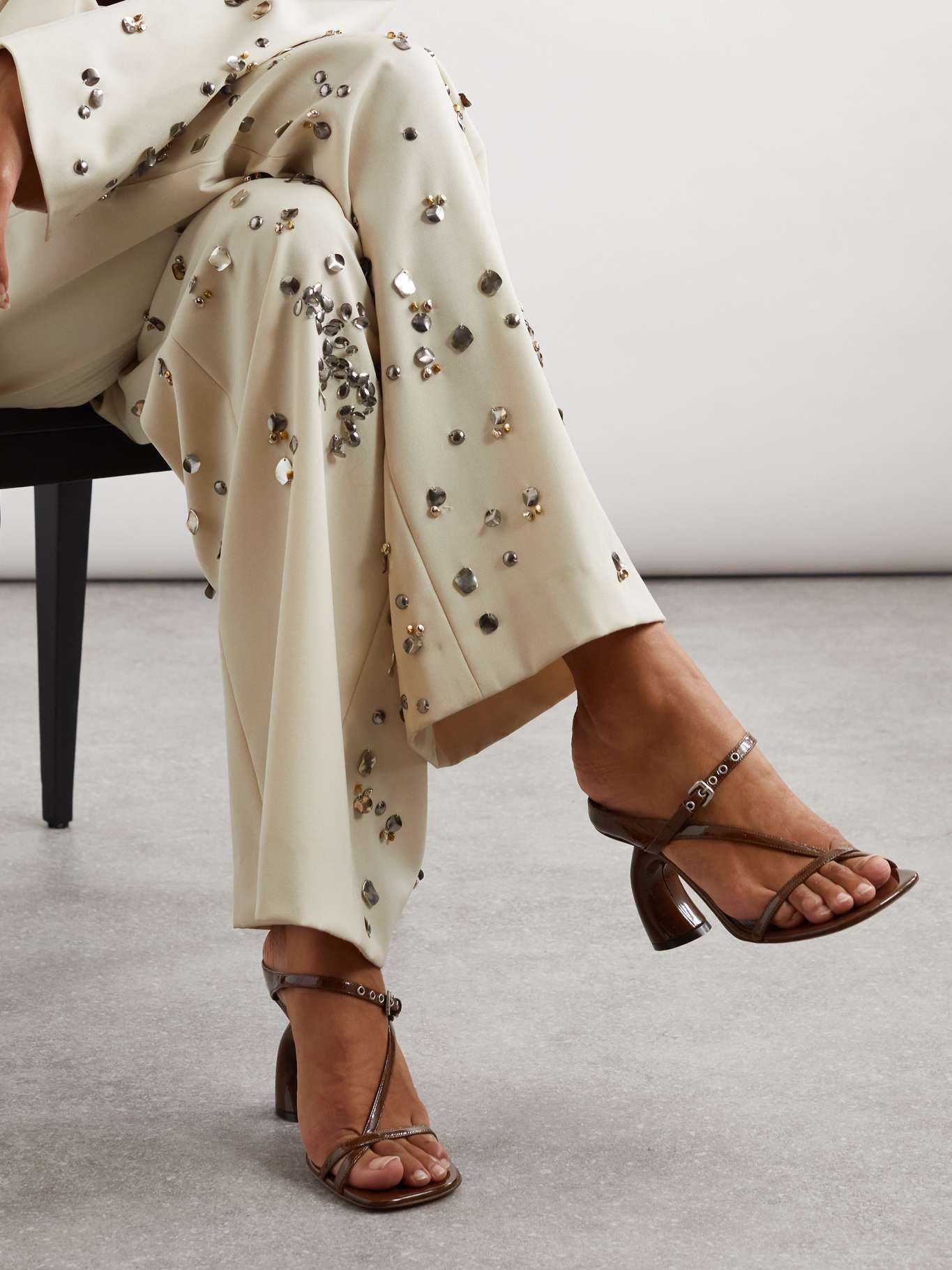 Patent-leather mules Dark brown - 2