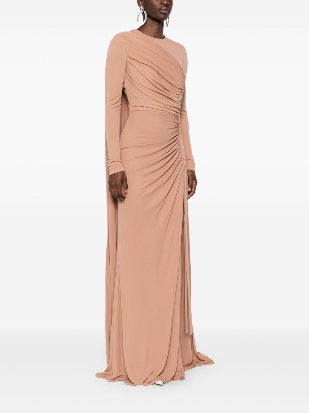 draped-detail gown - 3
