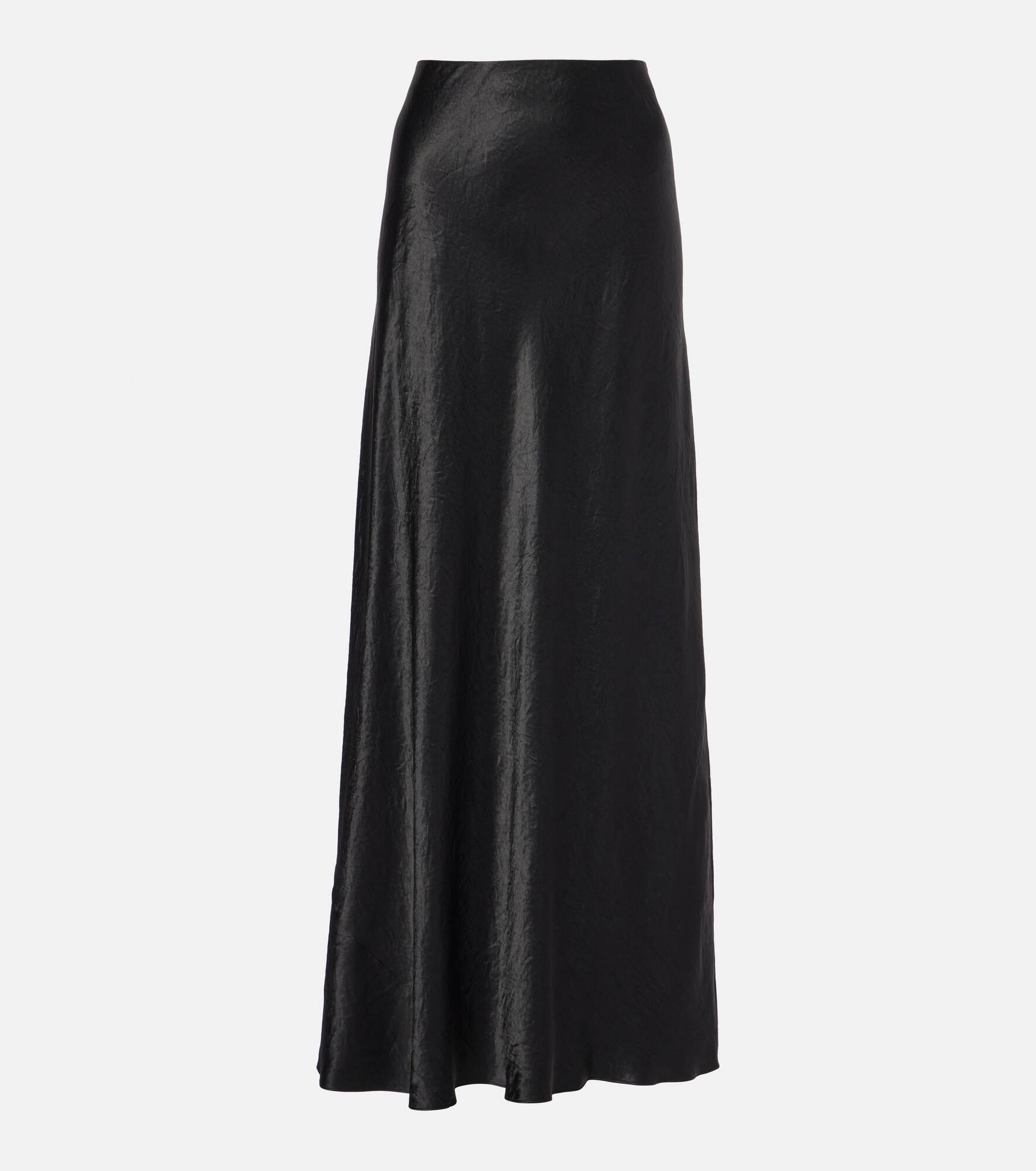 High-rise satin maxi skirt - 1