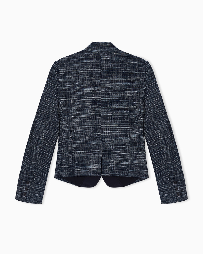 GURU COLLAR JACKET IN DENIM-EFFECT TWEED 2