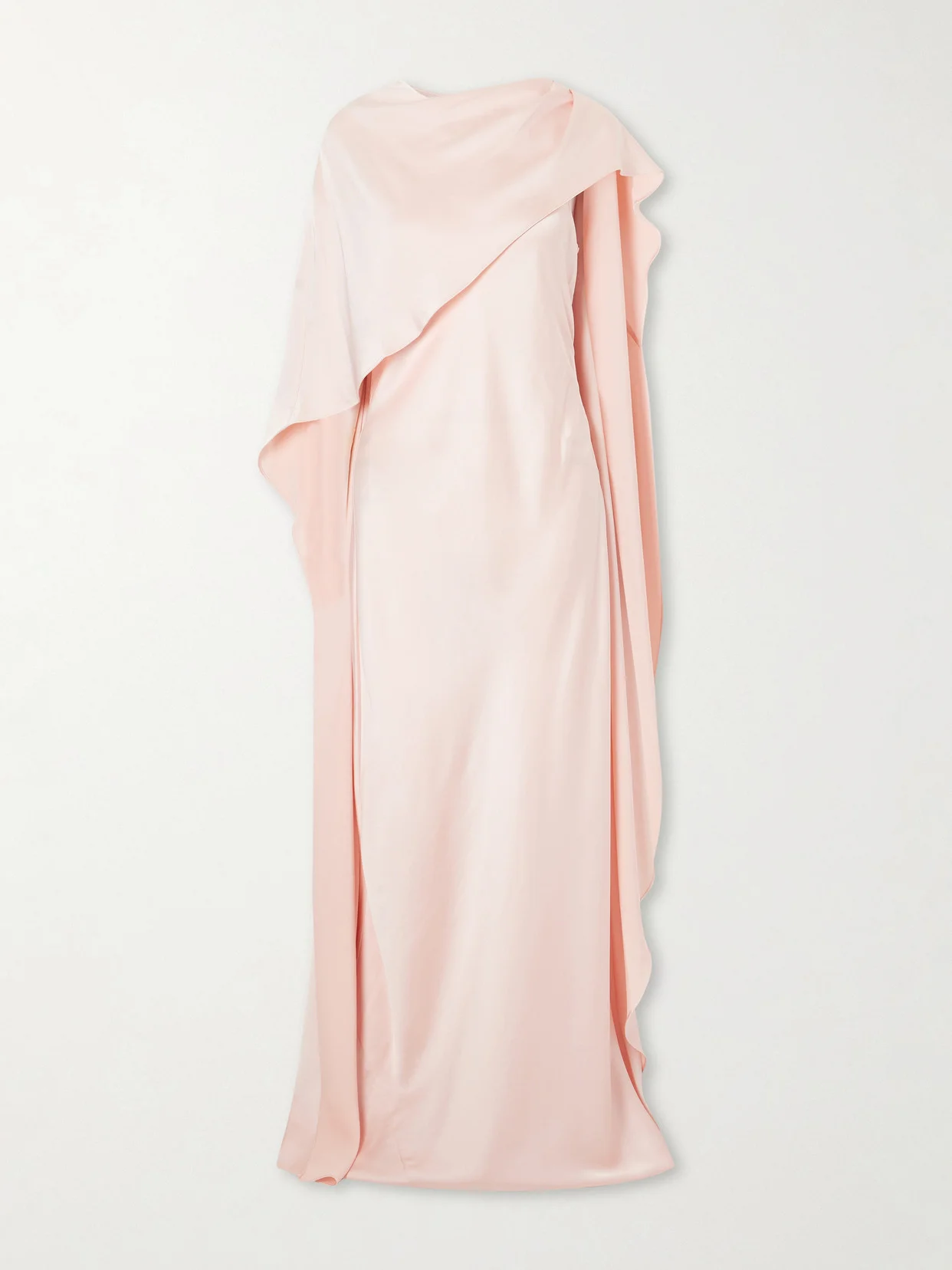 Izel Cape-effect Satin Gown - 1