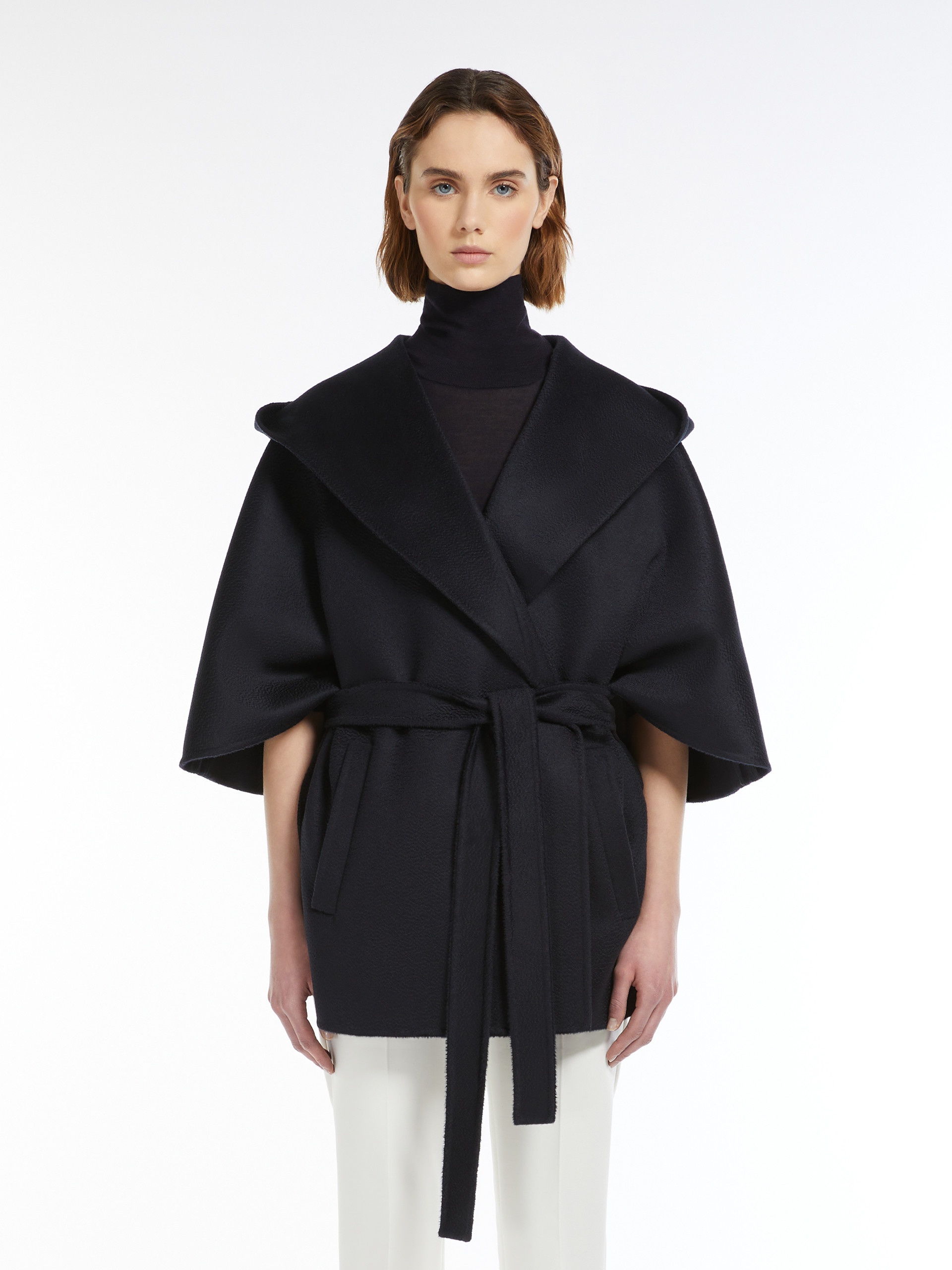 DUCCIO Cashmere robe-style cape - 3
