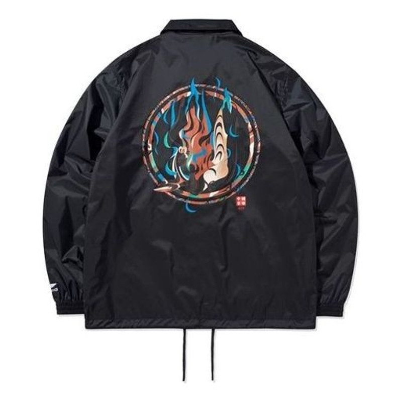 Li-Ning Li-Ning Graphic Coach Jacket Paris Fashion Week 'Black' AFDQ249-1 outlook
