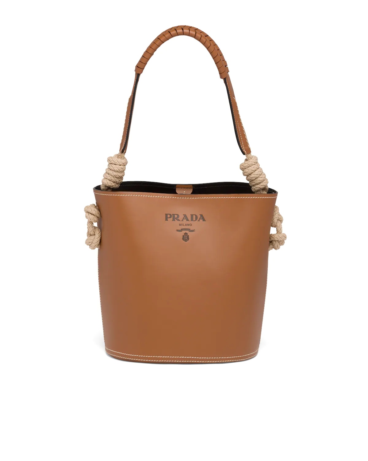 Leather Prada Tambour Bucket Bag - 1