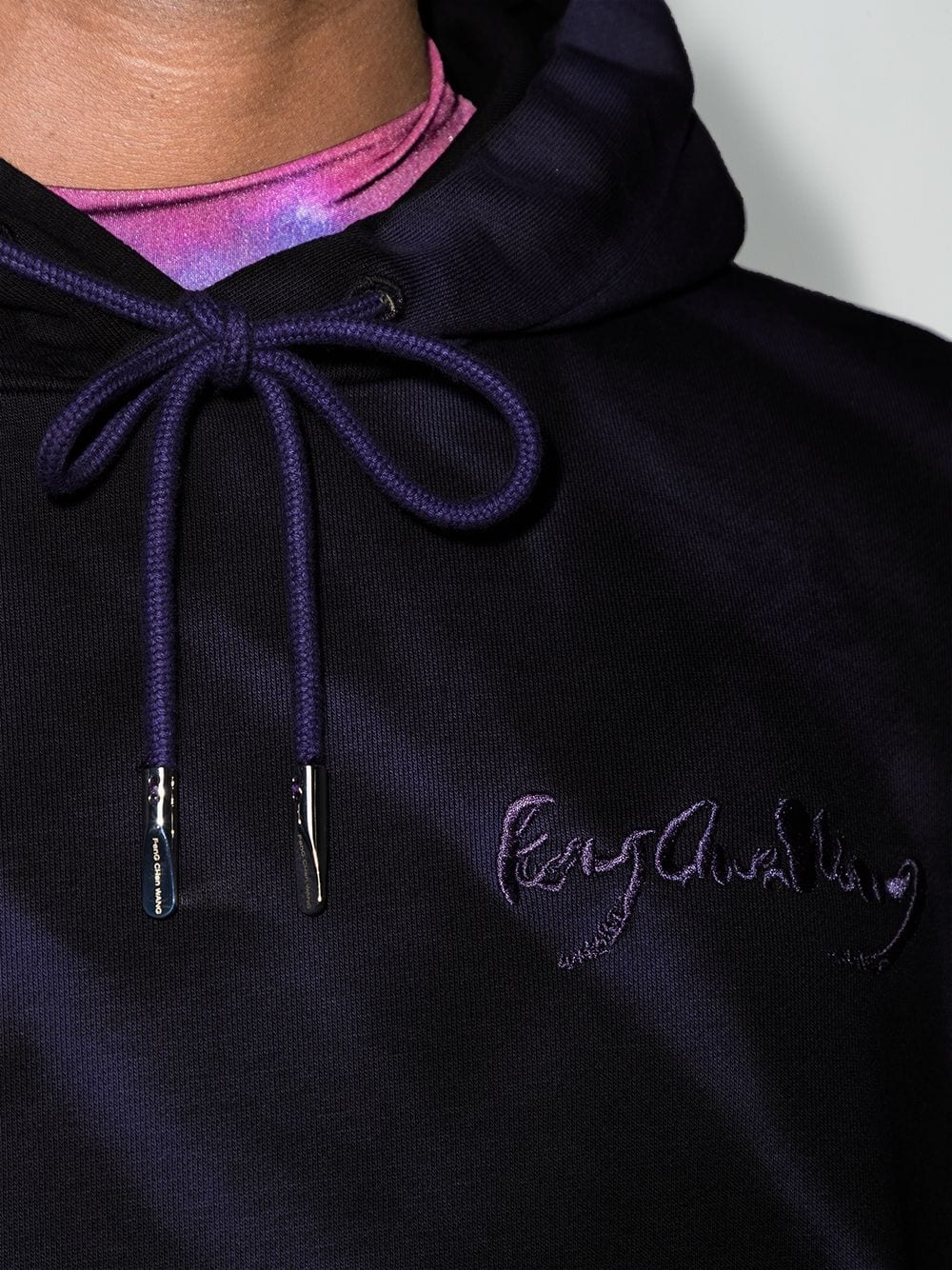 tie-dye logo-embroidered hoodie - 4