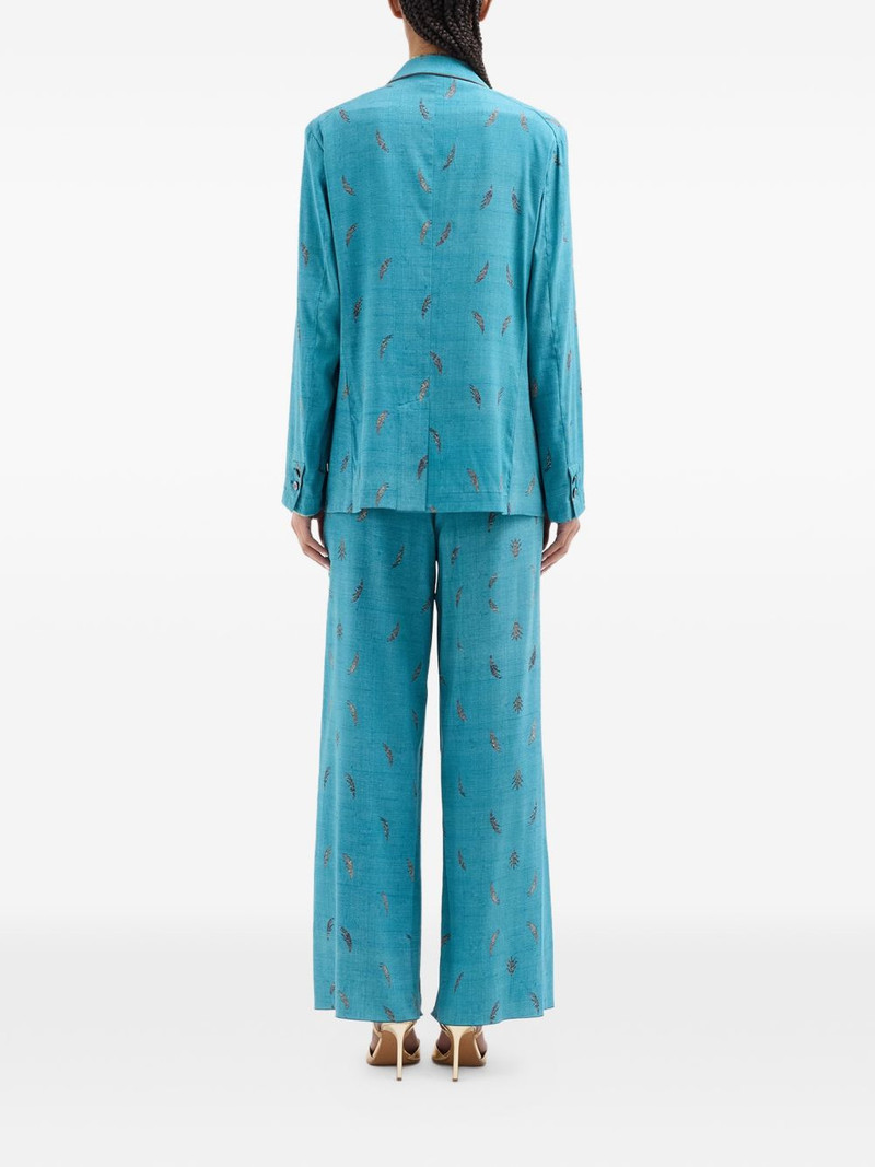 leaf-motif double-breasted blazer 4