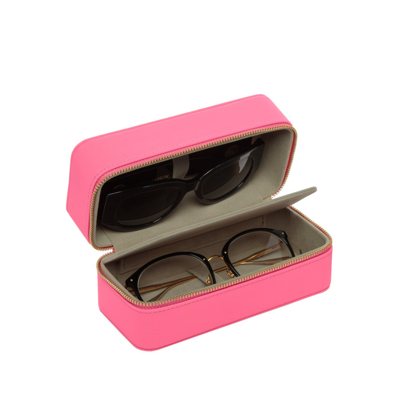 ZIP TRAVEL CASE IN NEON PINK 1