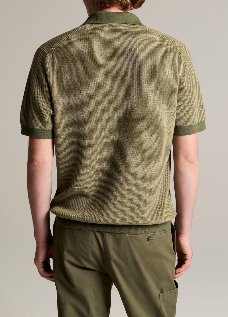 Vince Colorblock Feed-Stripe Cotton-Cashmere Polo Sweater outlook