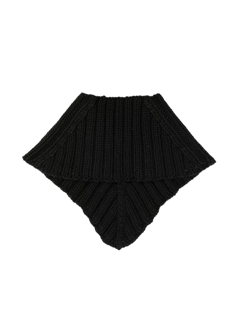 ribbed-knit collar scarf - 2