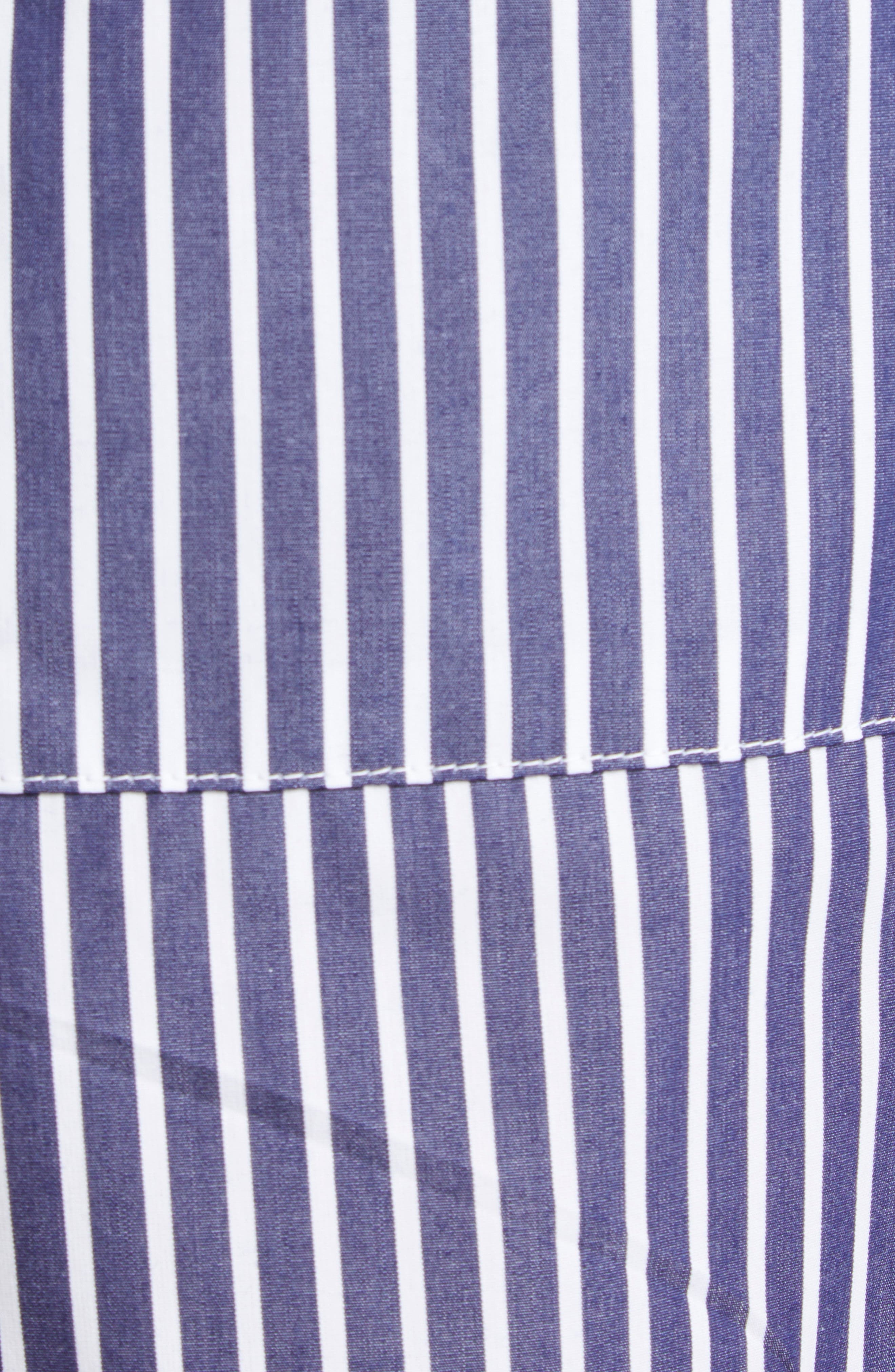 Sporty & Rich Vendome Stripe Cotton Boxer Shorts in Blue Striped at Nordstrom - 7