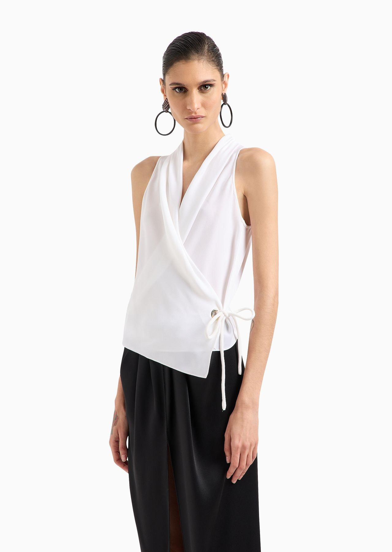 ASV organic silk cross-over top - 2