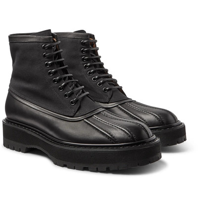 Givenchy Camden Leather and Canvas Boots outlook