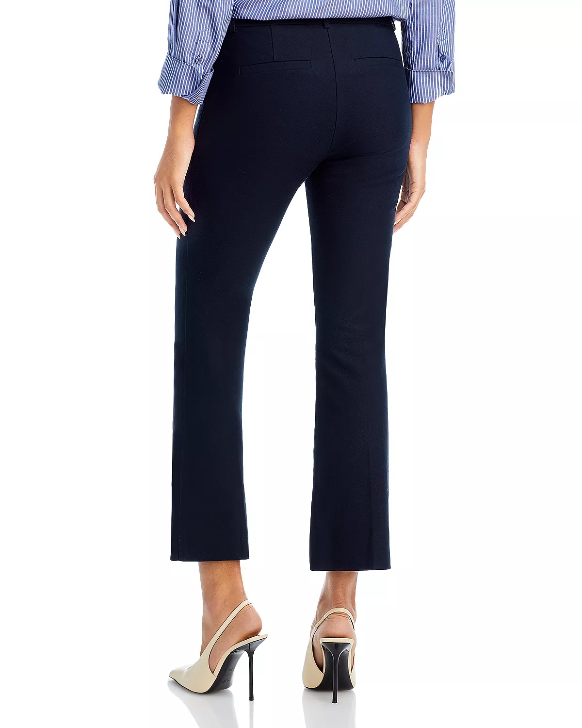 Cropped Flare Hem Pants - 3