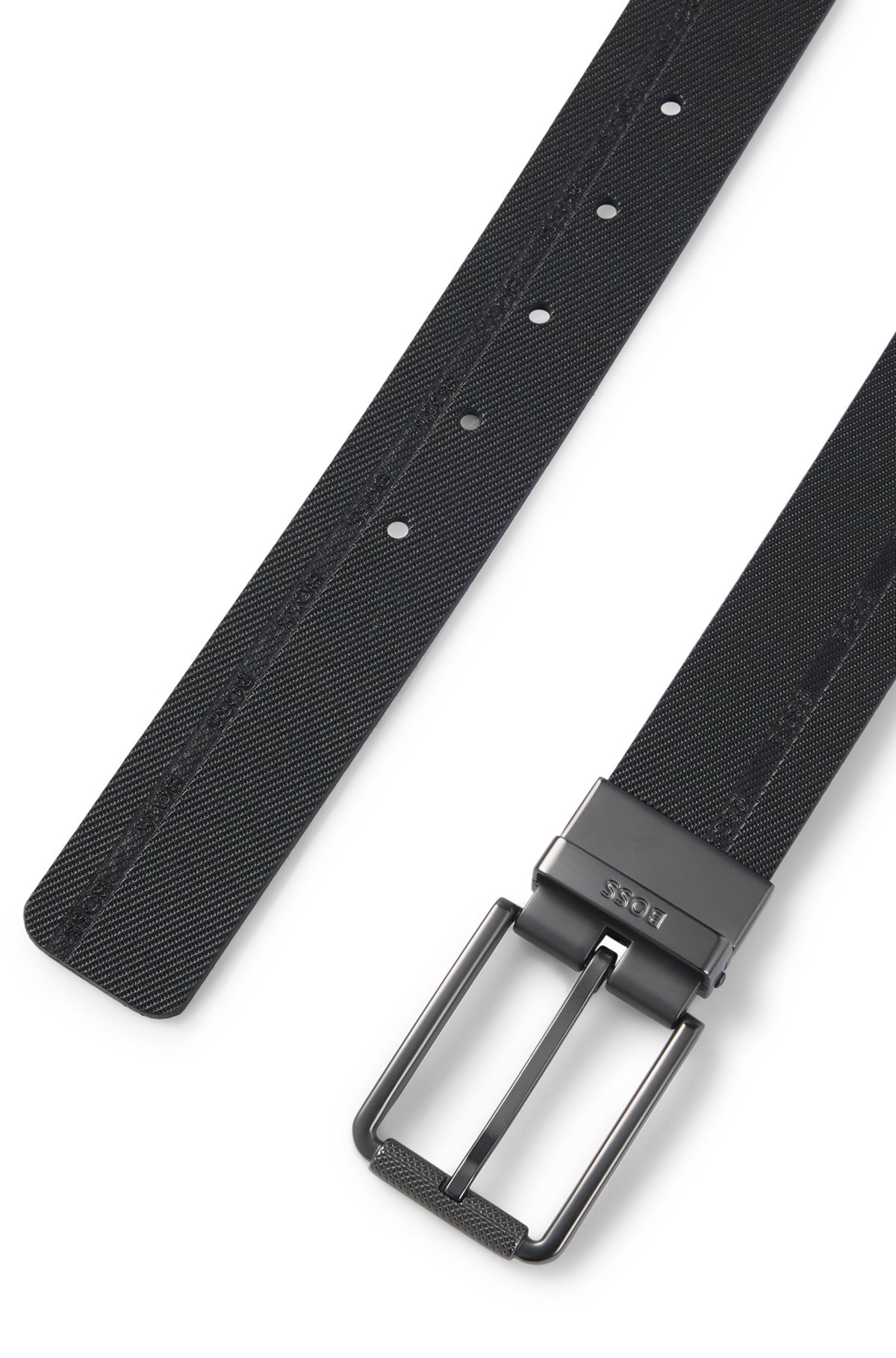 REVERSIBLE ITALIAN LEATHER BELT IN PRINTED AND COATED FINISHES - 3
