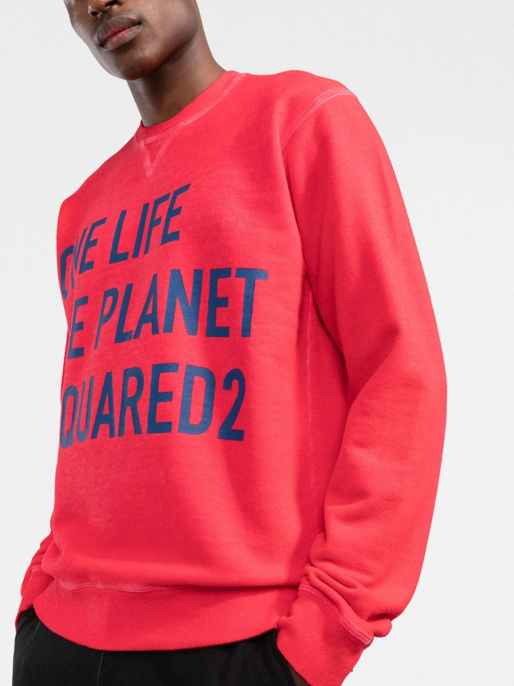 slogan-print sweatshirt - 3