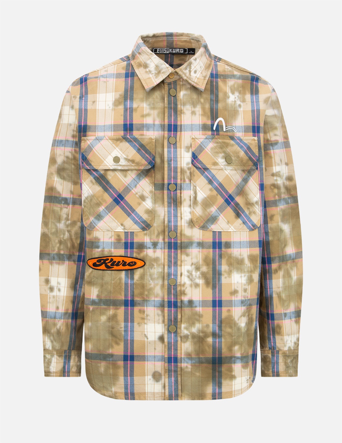 Tie-dyed Check Shirt - 1