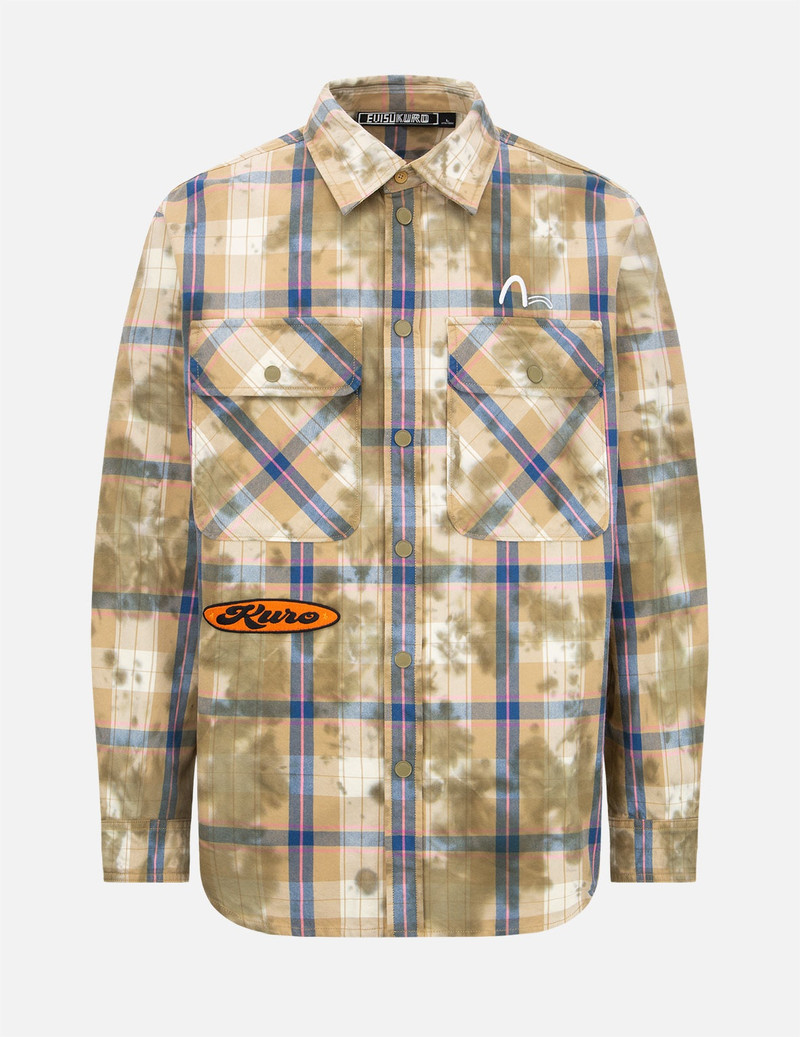 Tie-dyed Check Shirt 1