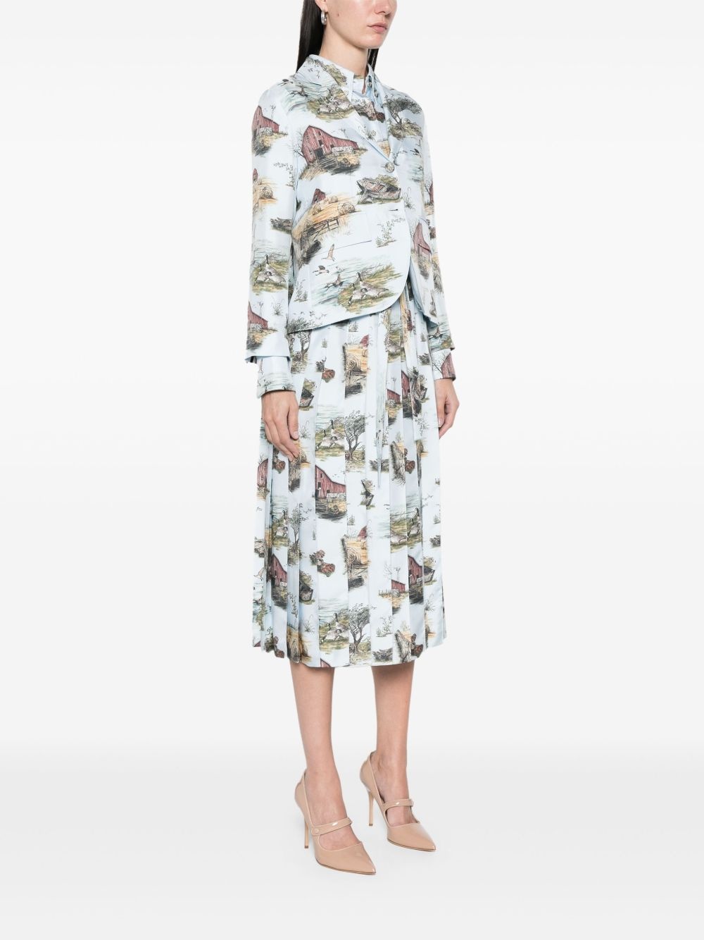 all-over print blazer - 3
