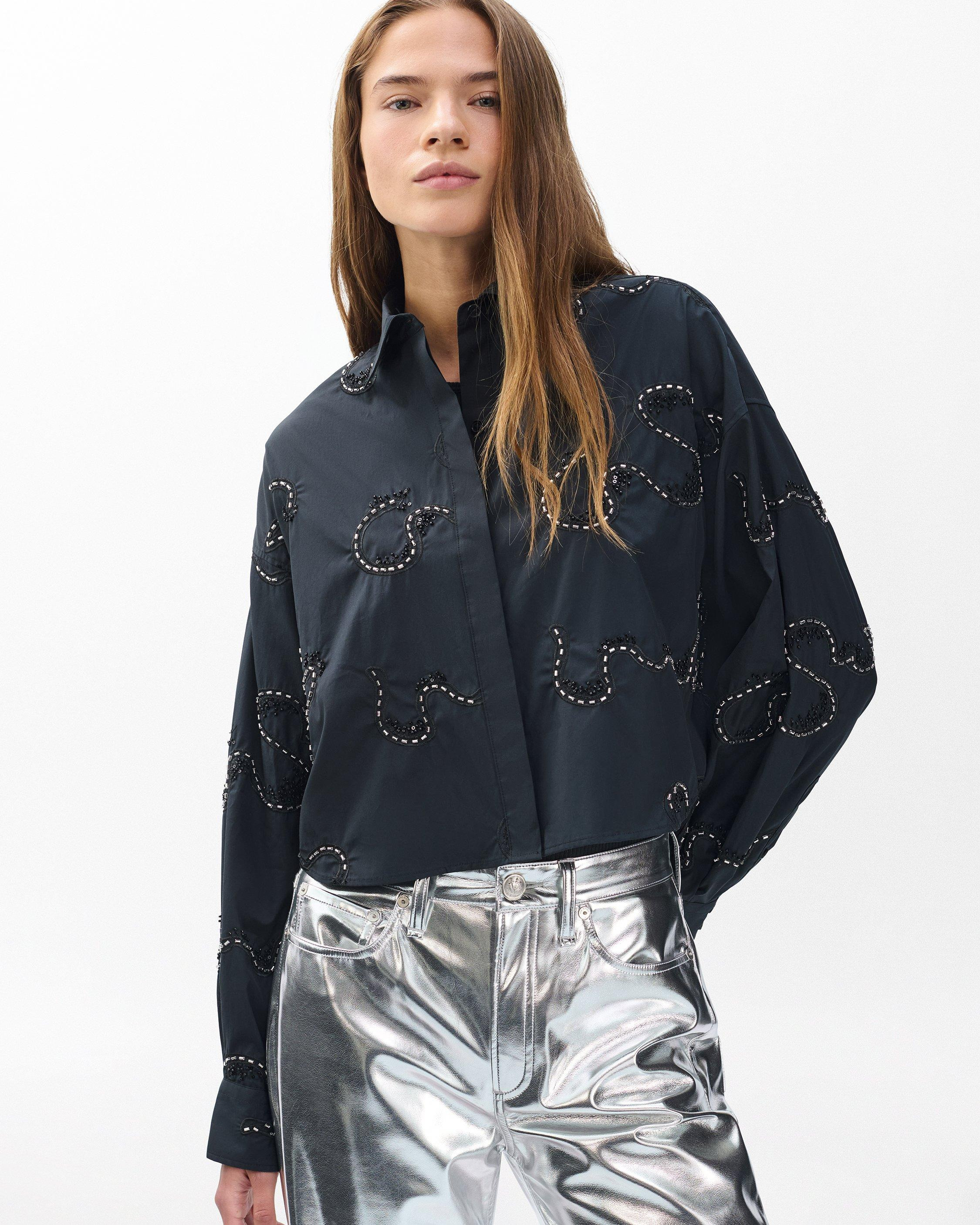 Beatrice Embroidered Poplin Shirt - 4