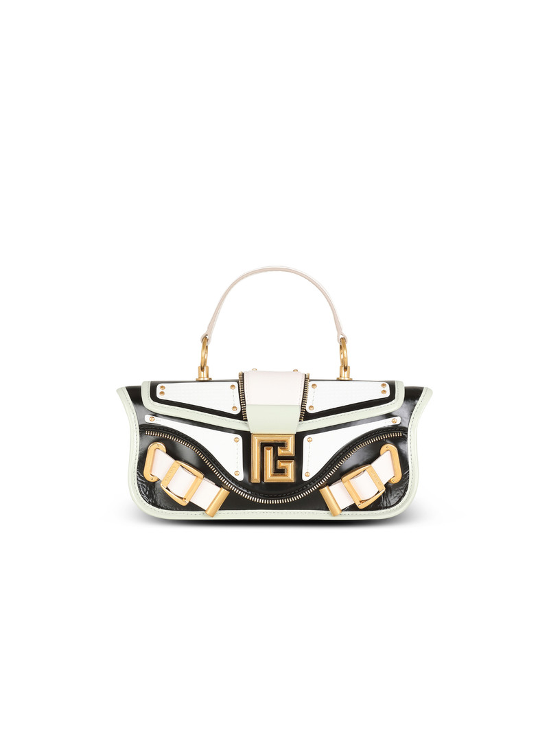 Blaze clutch bag in smooth multicoloured leather 1