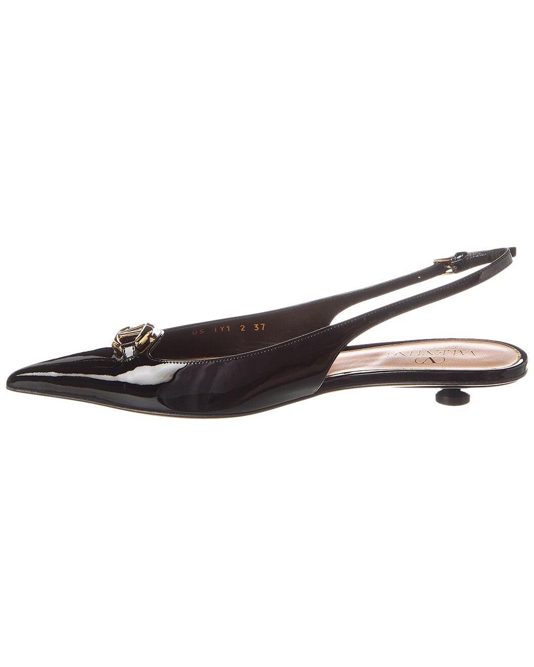 Valentino VLogo Patent Slingback Flat - 2