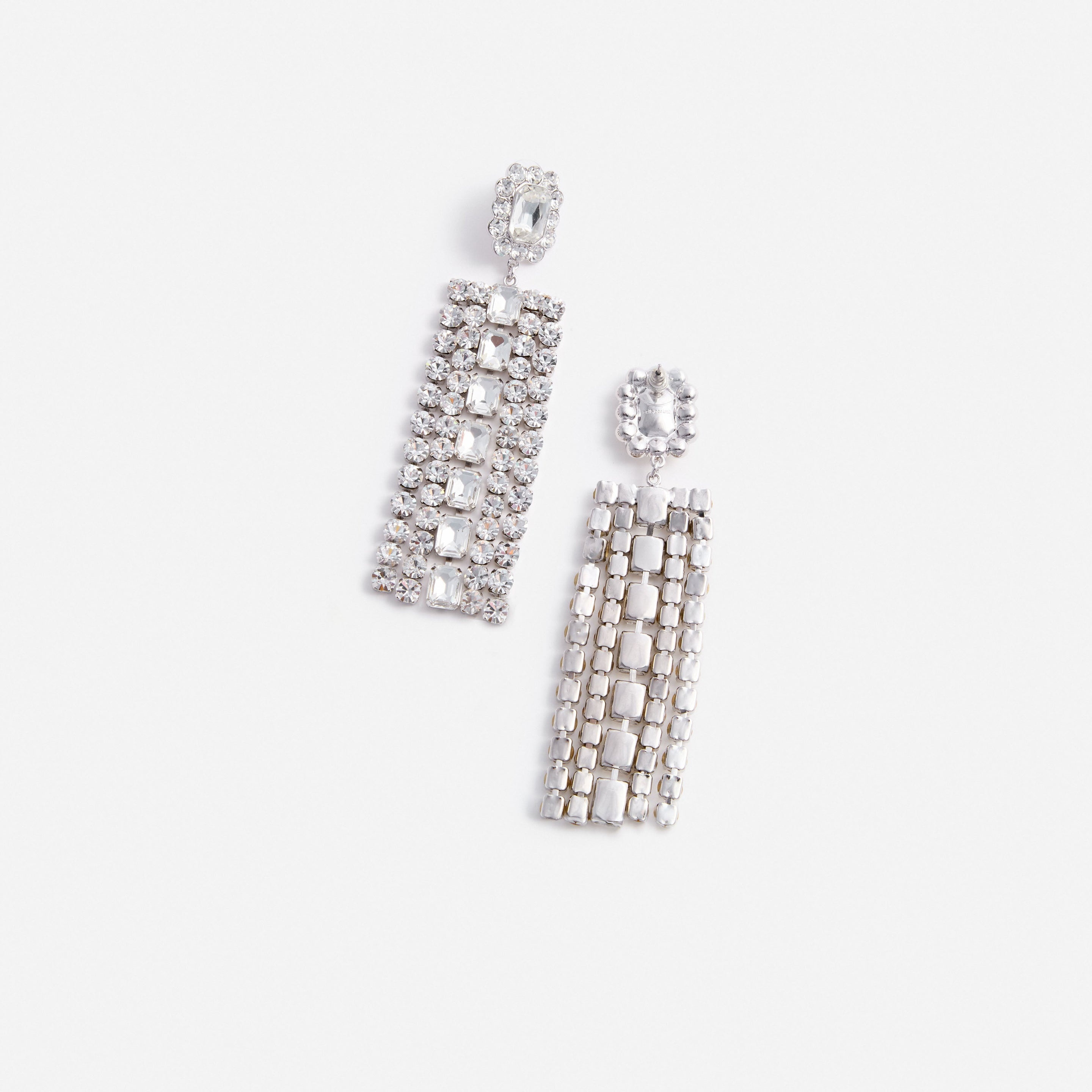 Multi Crystal Droplet Earrings - 2