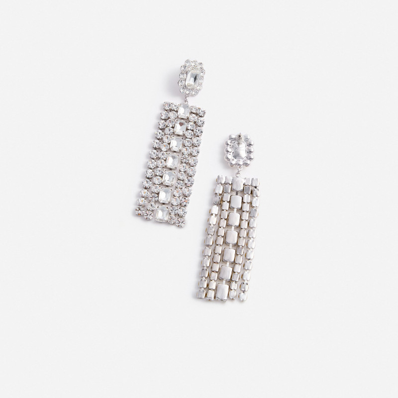 self-portrait Multi Crystal Droplet Earrings outlook