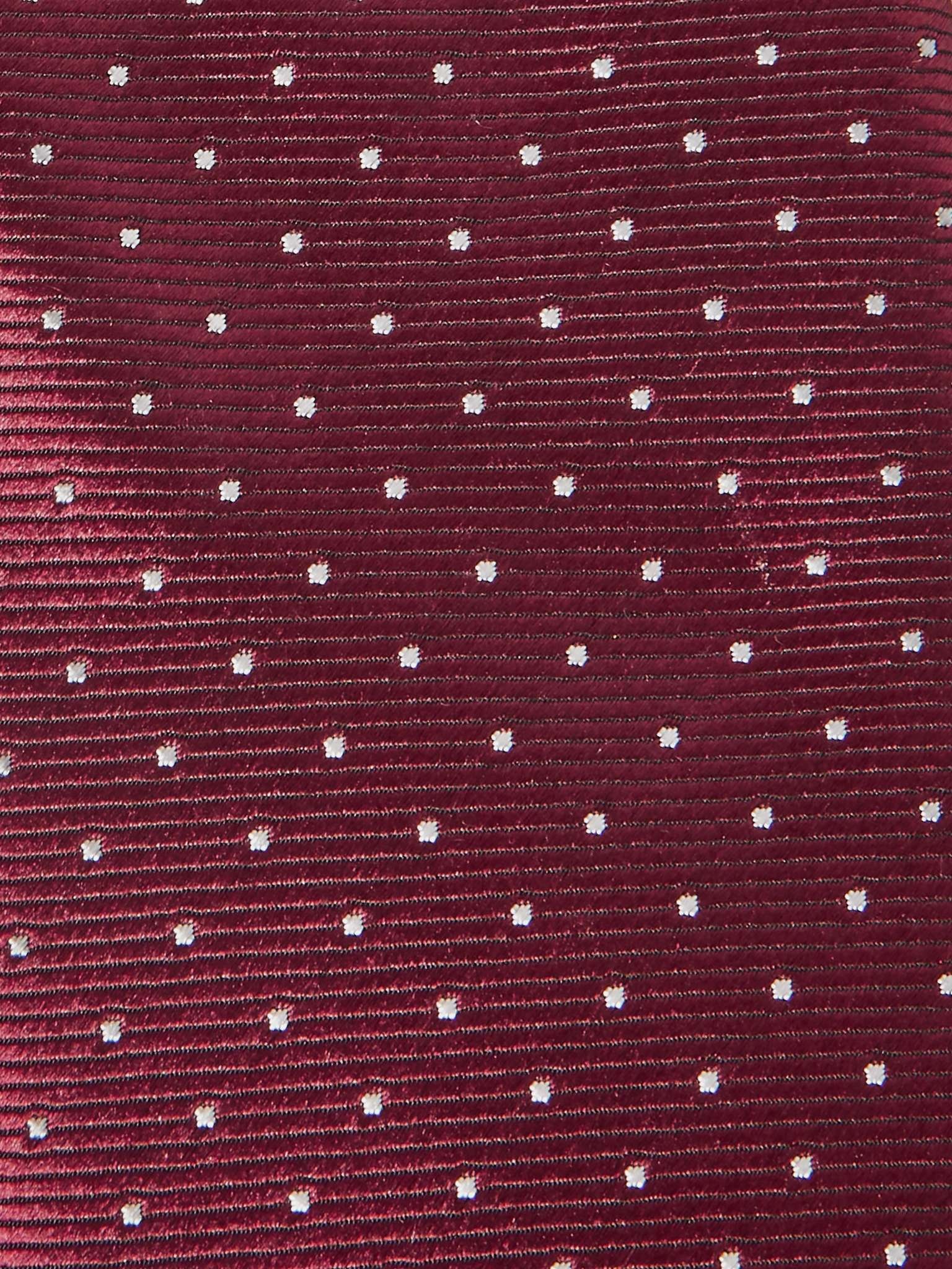 7cm Pin-Dot Silk-Faille Tie - 3