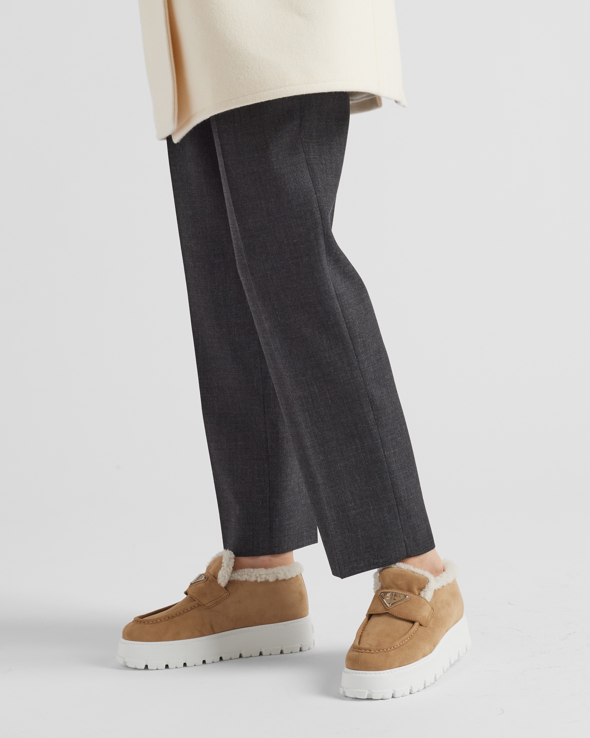 Suede loafer booties - 3