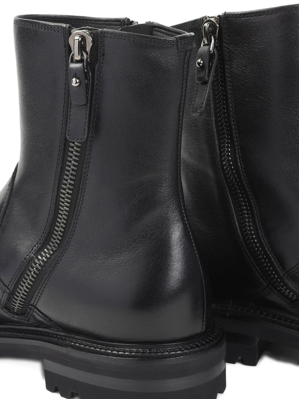 zip leather boots - 4