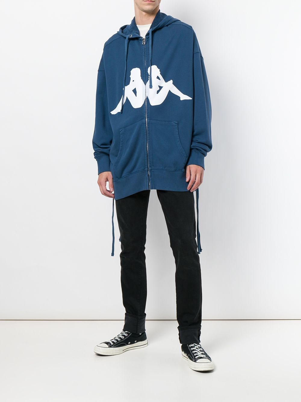 logo print hoodie - 2