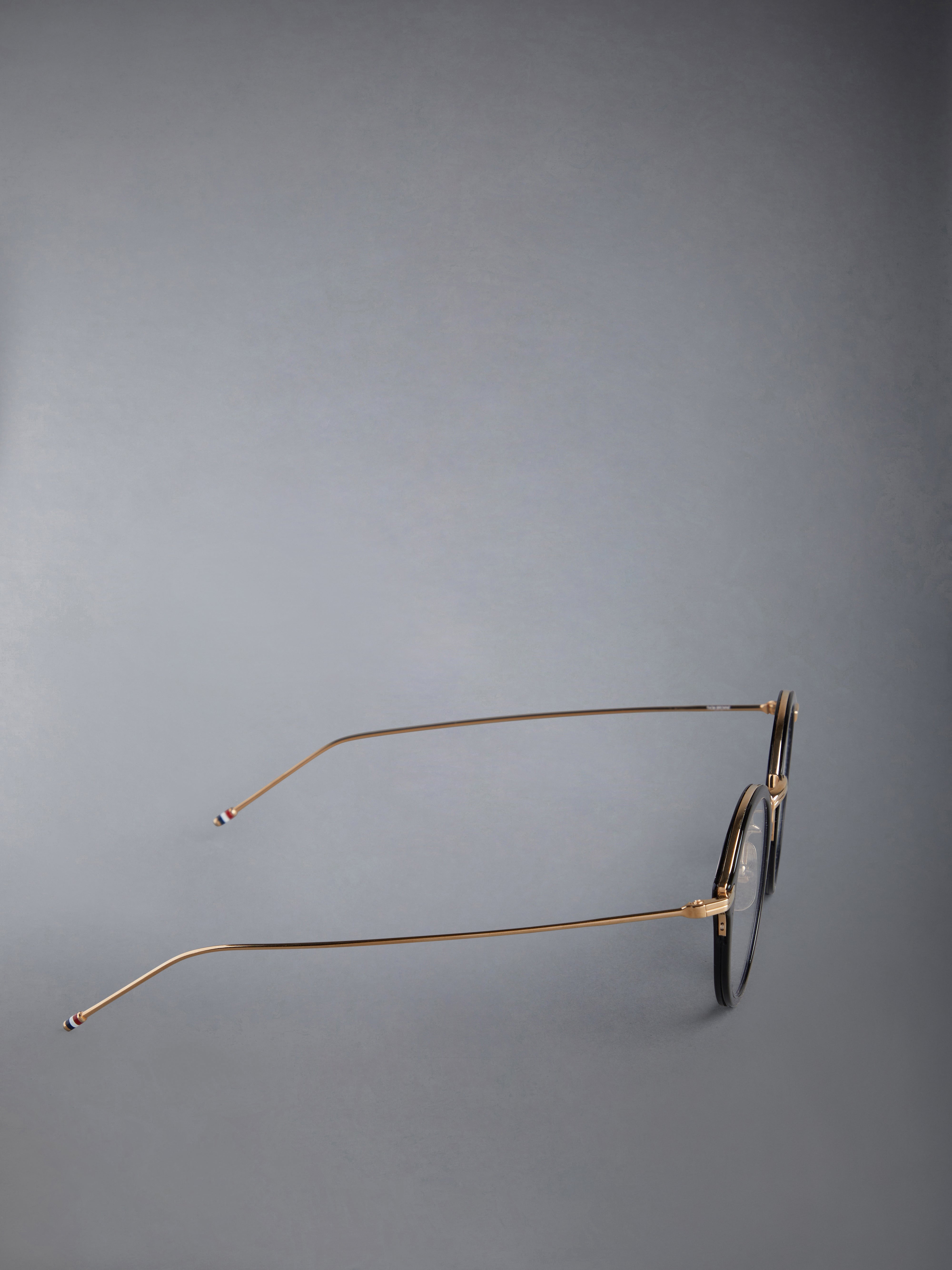 ACETATE AND TITANIUM ROUND EYEGLASSES - 4