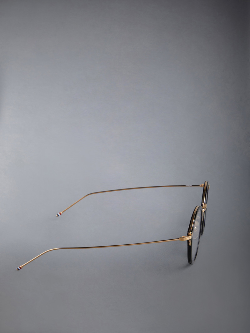 ACETATE AND TITANIUM ROUND EYEGLASSES 4