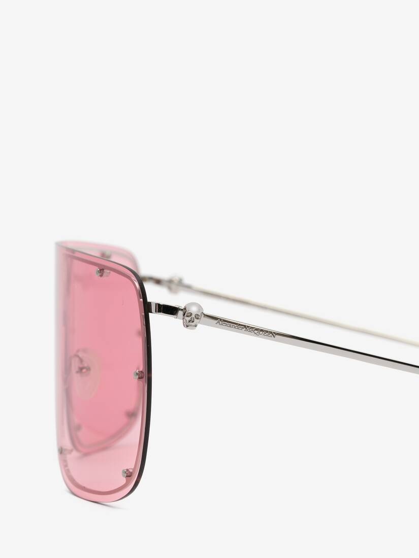 Skull Mask Sunglasses in Silver - 4