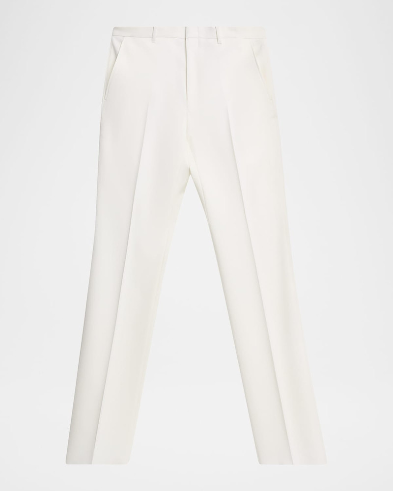Men's Wool and Mohair Straight-Leg Tailored Trousers 1