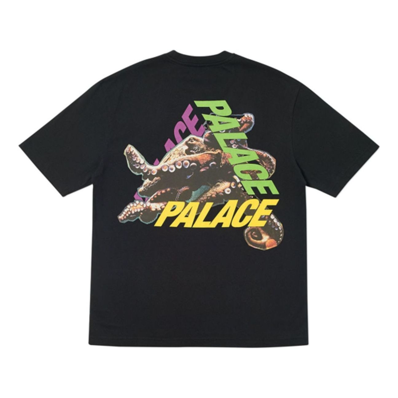 PALACE Octo T-Shirt Black Octopus Back Printing Logo Short Sleeve Unisex P18FW066 - 2