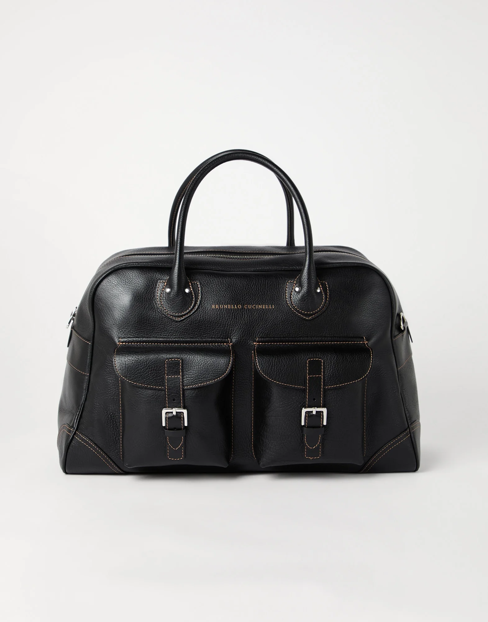 Grained calfskin weekender bag - 1