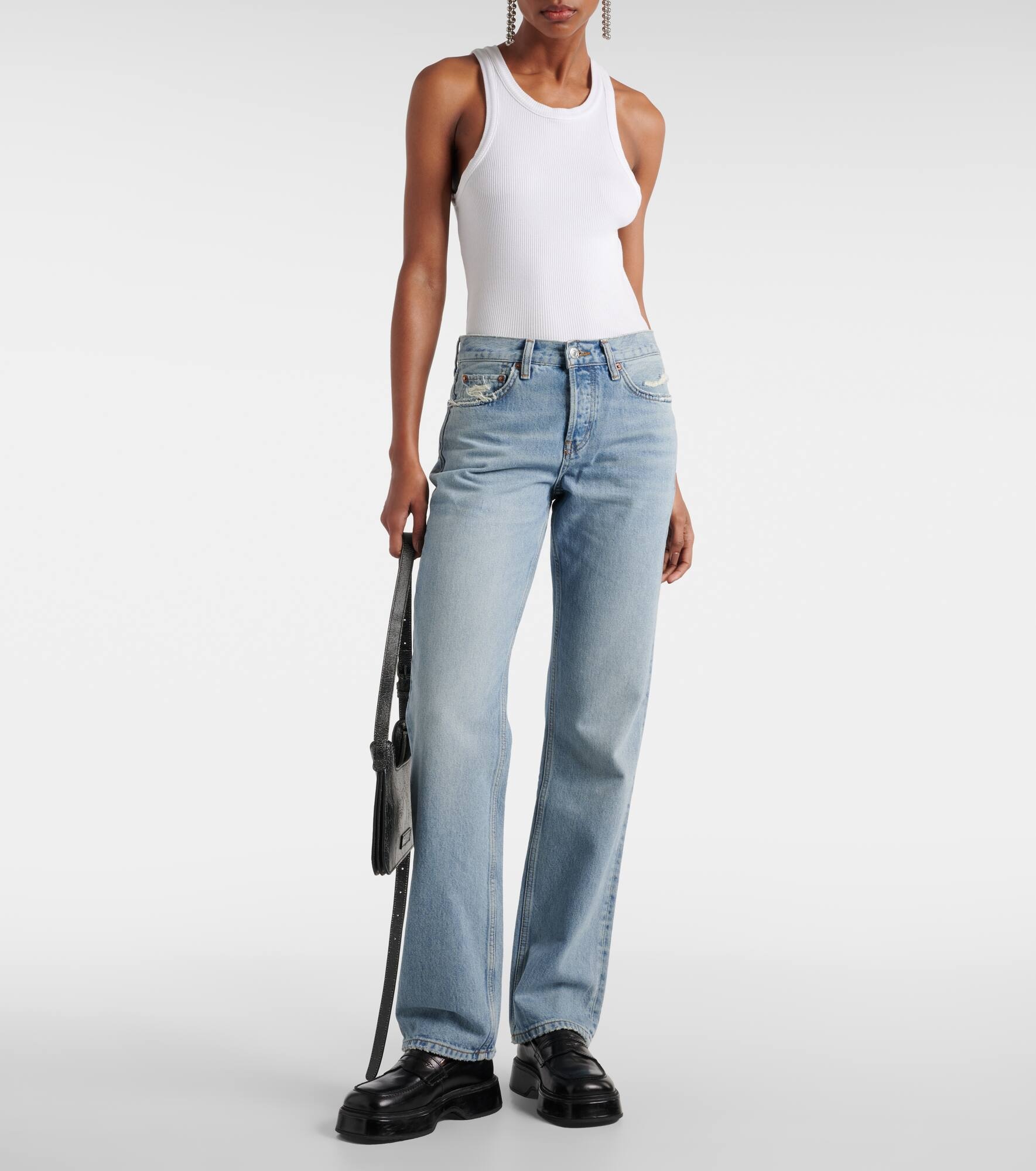 Easy mid-rise straight jeans - 7