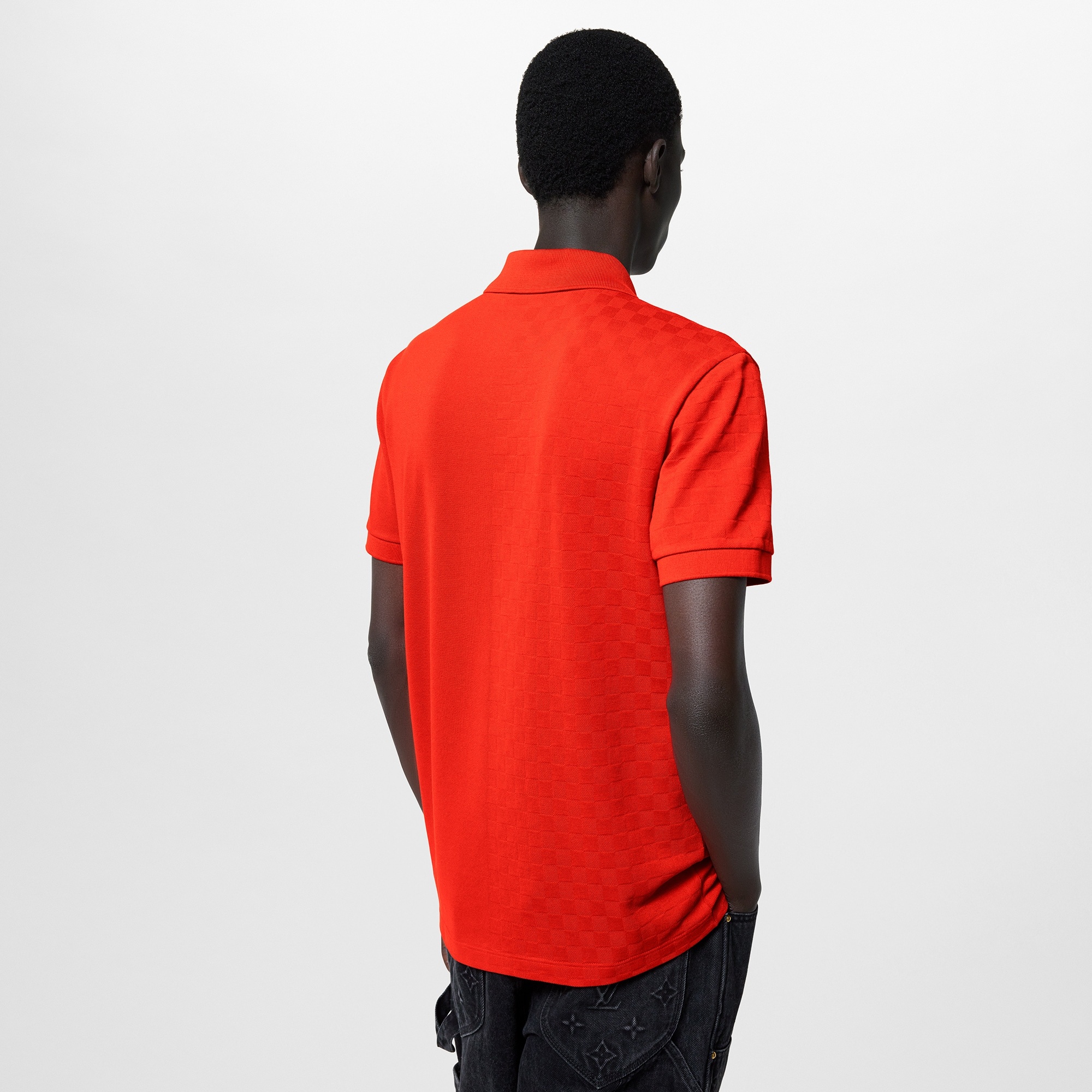 Cotton Half Damier Pocket Polo - 3
