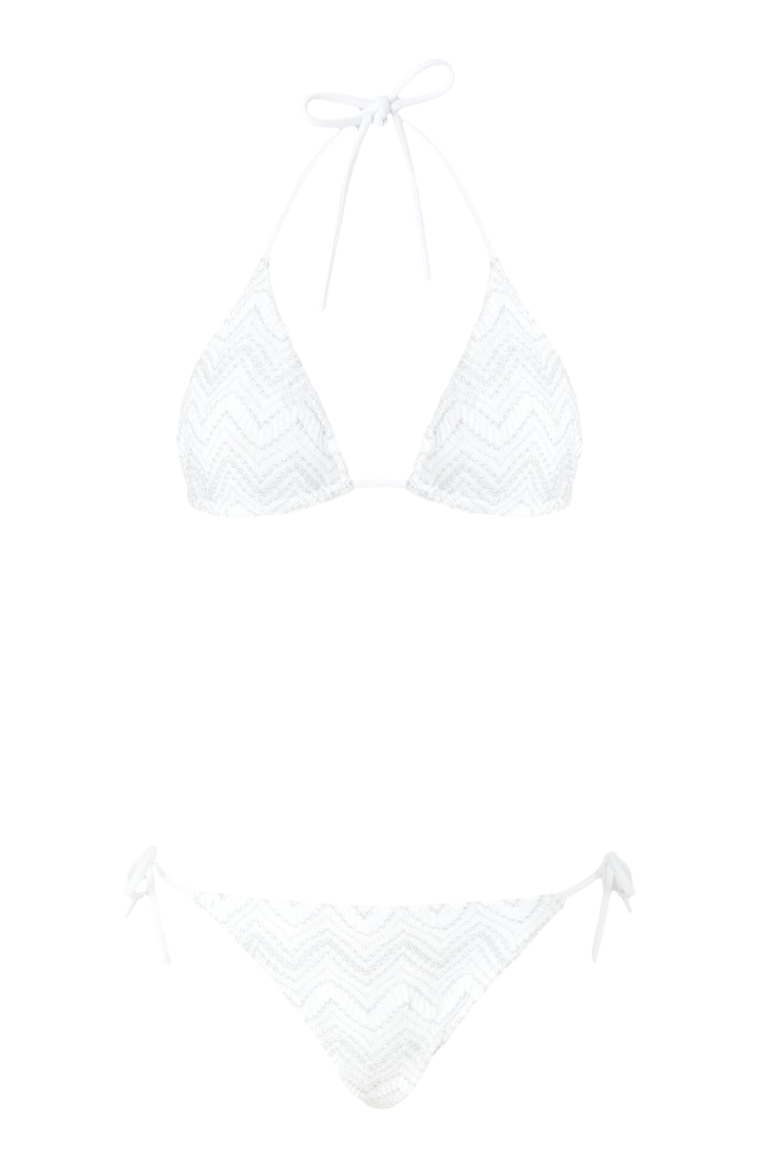 Missoni Zig Zag Lamé Viscose Bikini in Silver at Nordstrom - 2