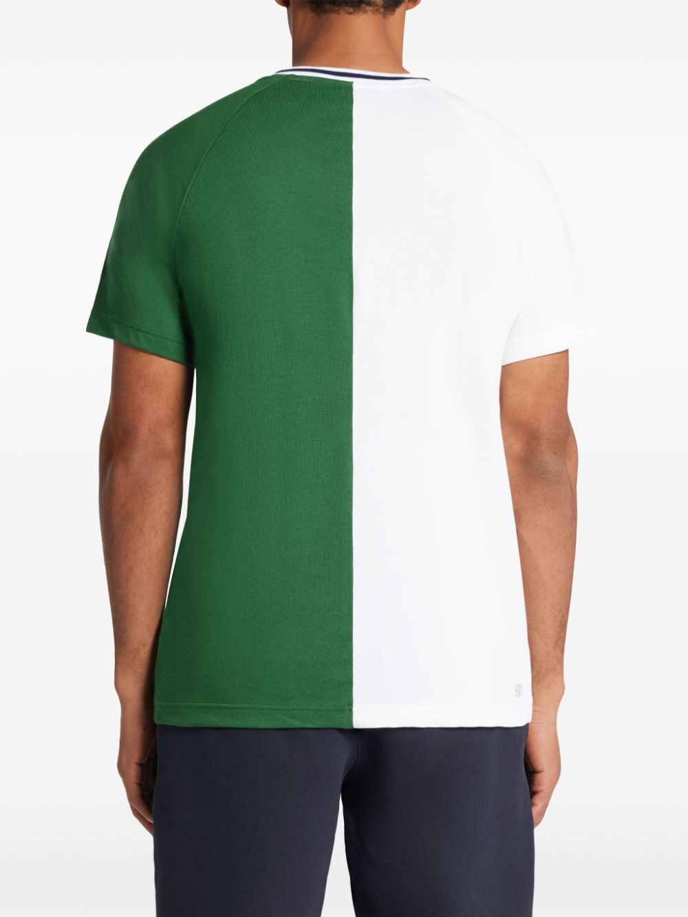 two-tone logo-print T-shirt - 4